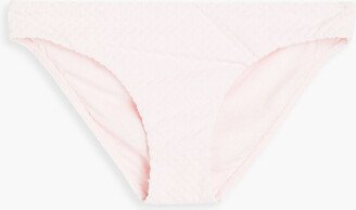 Riviera stretch-seersucker low-rise bikini briefs