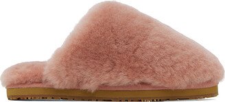 Pink Shearling Slippers