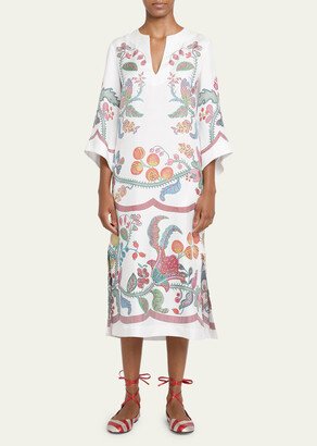 The Kaftan Placee Midi Silk Dress