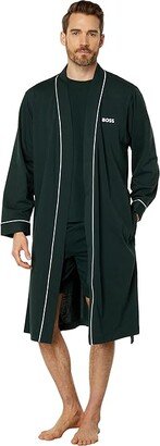 Cotton Kimono Robe (Dark Moss Green) Men's Robe