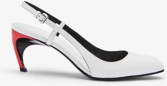 Women's Armadillo Slingback Pump In Ivory/black/lust Red