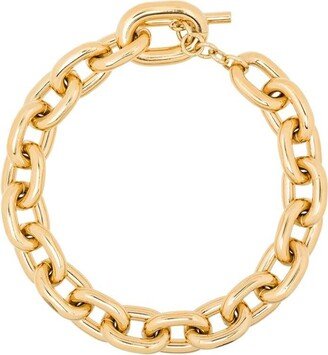 Woman's Gold-colored Aluminum Chain Necklace