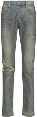 Distressed-Look Mid-Rise Jeans