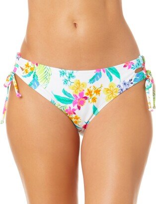 Salt + Cove Juniors' Retro Hibiscus Lace-Up Hipster Bikini Bottoms, Created for Macy's