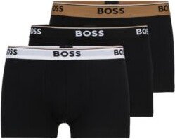 Three-pack of stretch-cotton trunks with logo waistbands-AF