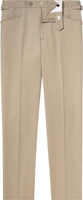 Fursac Virgin wool twill fitted trousers