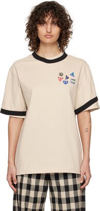 Beige Appliqué T-Shirt