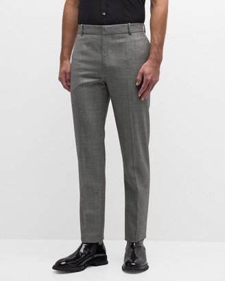 Men's Wool Sharkskin Cigarette Pants