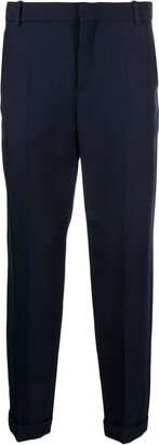 Straight-Leg Tailored-Cut Trousers