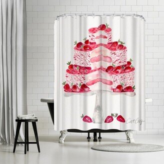 71 x 74 Shower Curtain, Strawberry Short Cake by Cat Coquillette