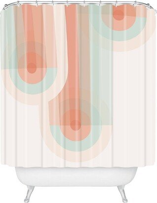 Mirimo Yoyo Peach Shower Curtain Peach/Mint