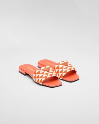 Embroidered Fabric Slides-AB