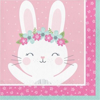 Creative Converting 48ct Bunny Print Disposable Napkins