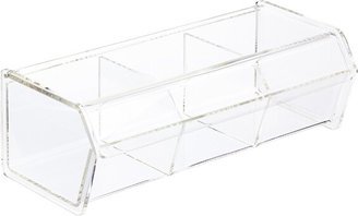 The Wide 3-Section Acrylic Hinged-Lid Box Clear