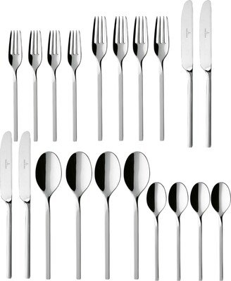 New Wave Flatware Stainless Steel 20 Piece Set, Service For 4