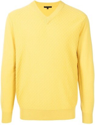 SHIATZY CHEN waffle-knit V-neck jumper