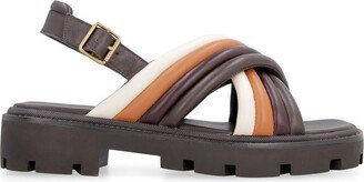 Leather Platform Sandals-AB