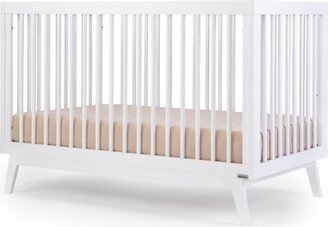 dadada Baby Soho 3-in-1 Convertible Crib Mid-Century Modern White