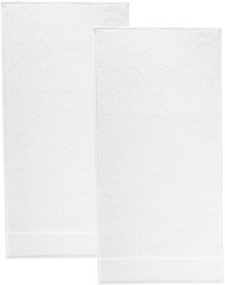 Incanto Turkish Cotton Bath Mat - White - Set of 2