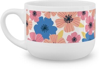 Mugs: Flowerburst - Summer Mix Latte Mug, White, 25Oz, Pink