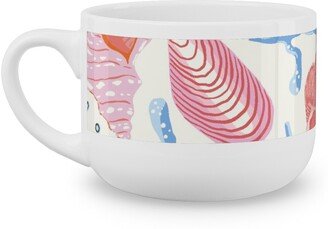Mugs: Seashells - Pink Latte Mug, White, 25Oz, Multicolor