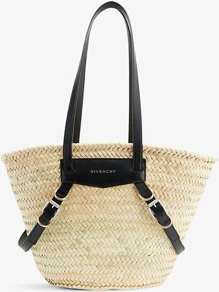 Black Voyou Medium Straw Tote bag