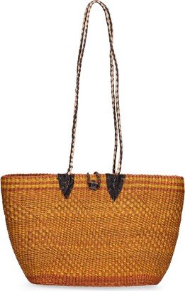 Carlos straw tote bag