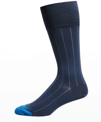 Edward Armah Men's Performance-Stretch Ribbed Crew Socks-AA