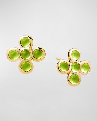 Syna Yellow Gold Jardin Peridot Earrings