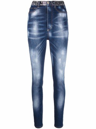 Super High Waist Denim Jeggings