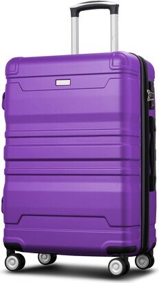 NINEDIN Purple Expandable Luggage Sets 3 piece Side Hooks Hard Case Luggage with Spinner Wheels & TSA Lock Storage Trunks Trunk Sets