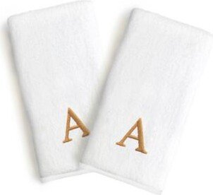 Linum Home Textiles Monogrammed Luxury 100 Turkish Cotton Novelty 2 Piece Hand Towels Collection