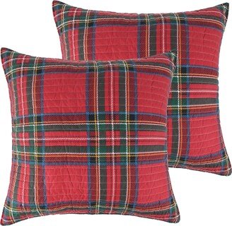 Spencer Plaid 2 Piece Sham Set, European