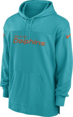 Miami Dolphins Sideline Men's Dri-FIT NFL Long-Sleeve Hooded Top in Green