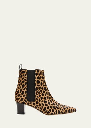 Tiraba Animal-Print Chelsea Booties