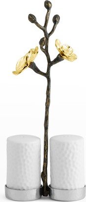 Gold Orchid Salt and Pepper Set