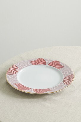31cm Gold-plated Porcelain Charger Plate - Pink