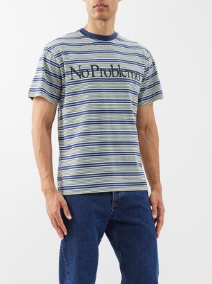 No Problemo Striped Cotton-jersey T-shirt