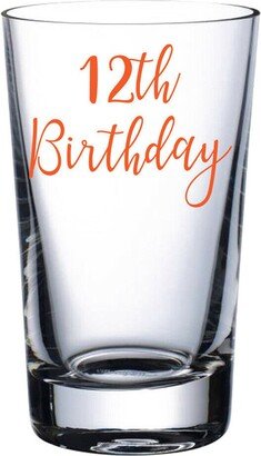 12Th Birthday - Vinyl Sticker Decal Transfer Label For Glasses, Mugs, Gift Bags. Happy Birthday, Celebrate, Party. Children Age