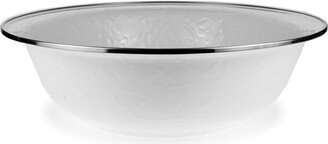 Solid White Enamelware Collection 4 Quart Serving Bowl