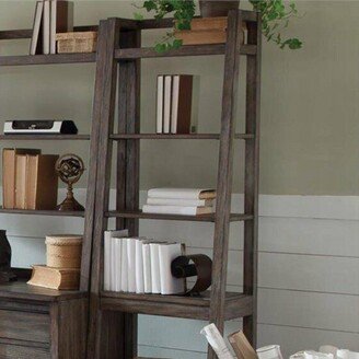 Snake River Décor 6 Shelf Leaning Bookcase Rustic Brown - 52 x 63