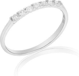 Vir Jewels 1/4 cttw 7 Stones Diamond Wedding Band 14K White Gold Bridal Rind Round