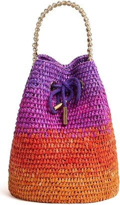 Rabanne Rainbow Woven Bucket Bag