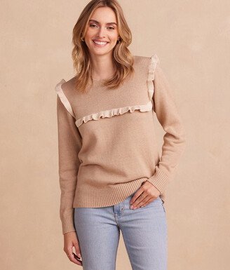 The Year-Round Crewneck Ruffle Sweater - Moonlight