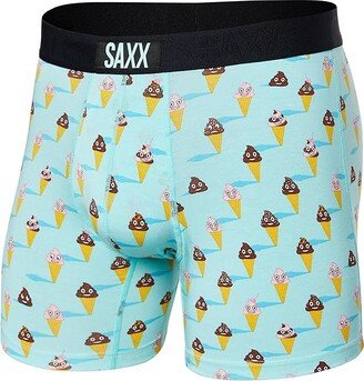 SAXX UNDERWEAR Vibe Super Soft Boxer Brief (Ice Cream Surprise/Aqua) Men's Underwear