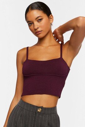 Cropped Sweater-Knit Cami