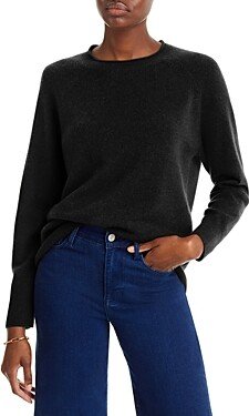 C by Bloomingdale's Cashmere Rolled Edge Crewneck Cashmere Sweater - 100% Exclusive