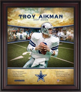 Fanatics Authentic Troy Aikman Dallas Cowboys Framed 15 x 17 Hall of Fame Career Profile