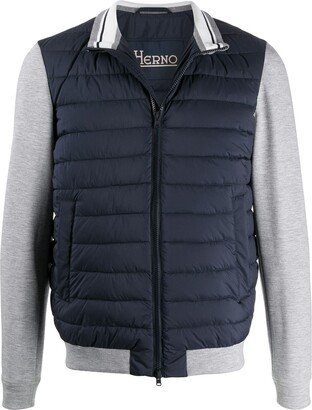 Contrasting-Sleeves Padded Gilet