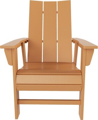 Polytrends Laguna Poly Eco-Friendly All Weather Adirondack Patio Dining Chair-AA